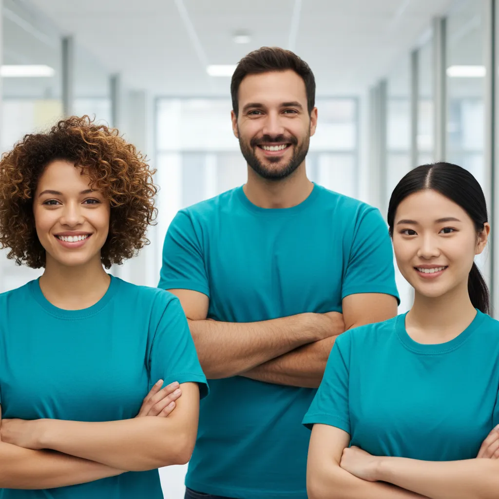 Professional cleaner inspecting work